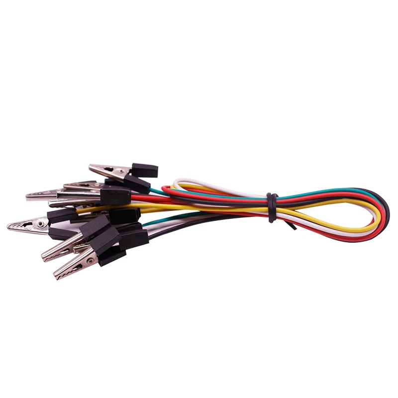 5 Pcs Flat Alligator Clip Color For Robot Car Electronic Kit DIY Project Sensor Experiments Micro:Bit RaspebrryPi 40cm Length