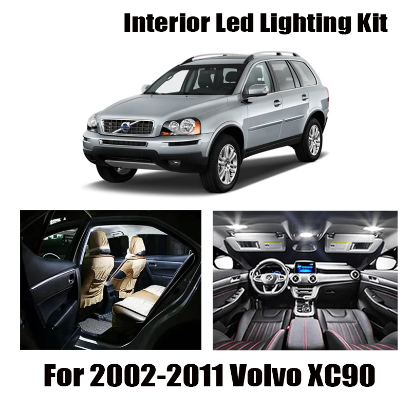 20x Canbus Error Free LED Interior Light Kit Package for 2002-2010 2011 Volvo XC90 Car Accessories Map Dome Trunk License Light