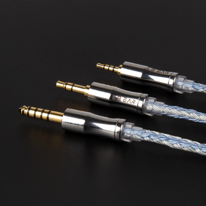 KBEAR Expansion 24 Core 4N Silver Plated Upgrade Earphone Cable MMCX/2PIN/QDC/TFZ Earbuds Connector For BL03 KBEAR KS1 TRI I3
