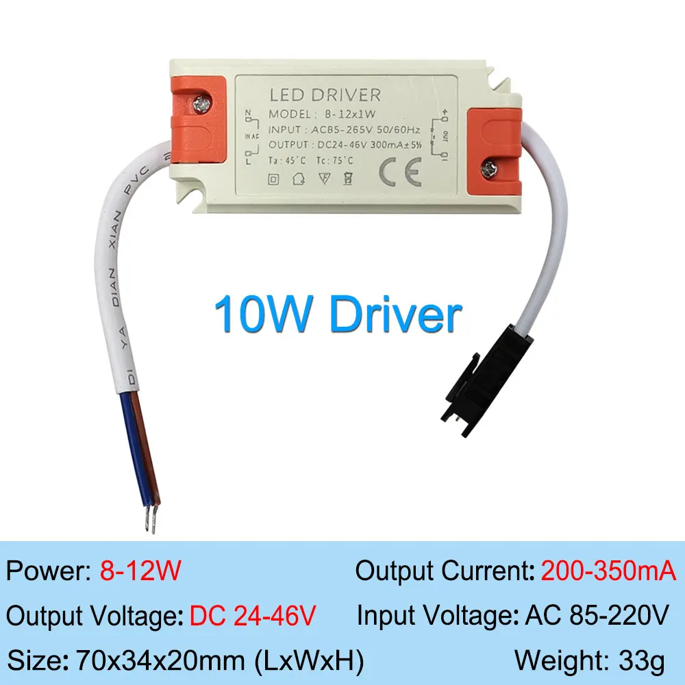 10W 30mA 30V 900mA 30W Constant Current Power Supply 36V LED Driver AC/DC Transformer for LED Track Light Spotlight Floodlights