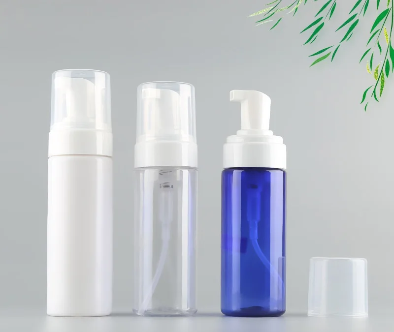 300pcs 150ML 5oz Clear Plastic Liquid Soap Pump Bottle Travel Size Empty Mousse Foaming Soap Dispenser WB3289