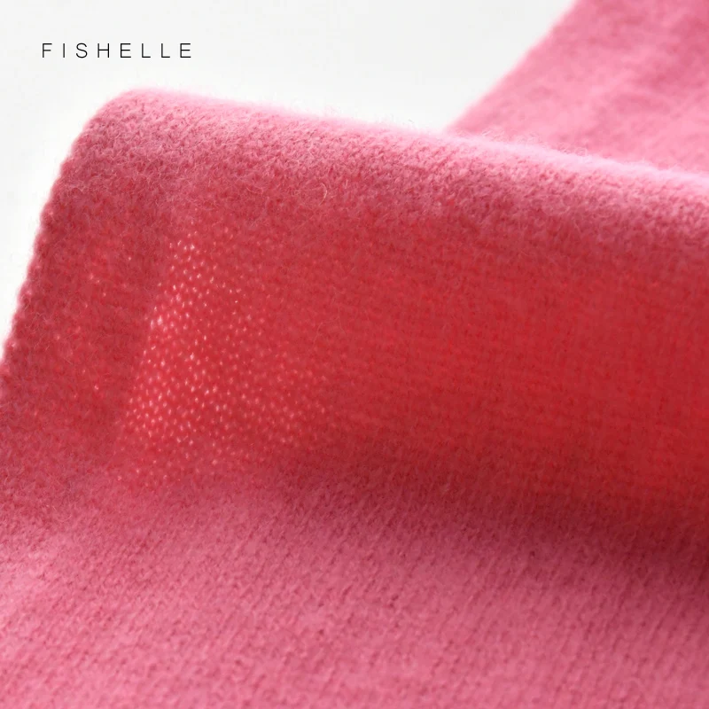 2023 new pink wool scarf women winter warm knitted thin scarves ladies small short scarfs autumn foulard femme women