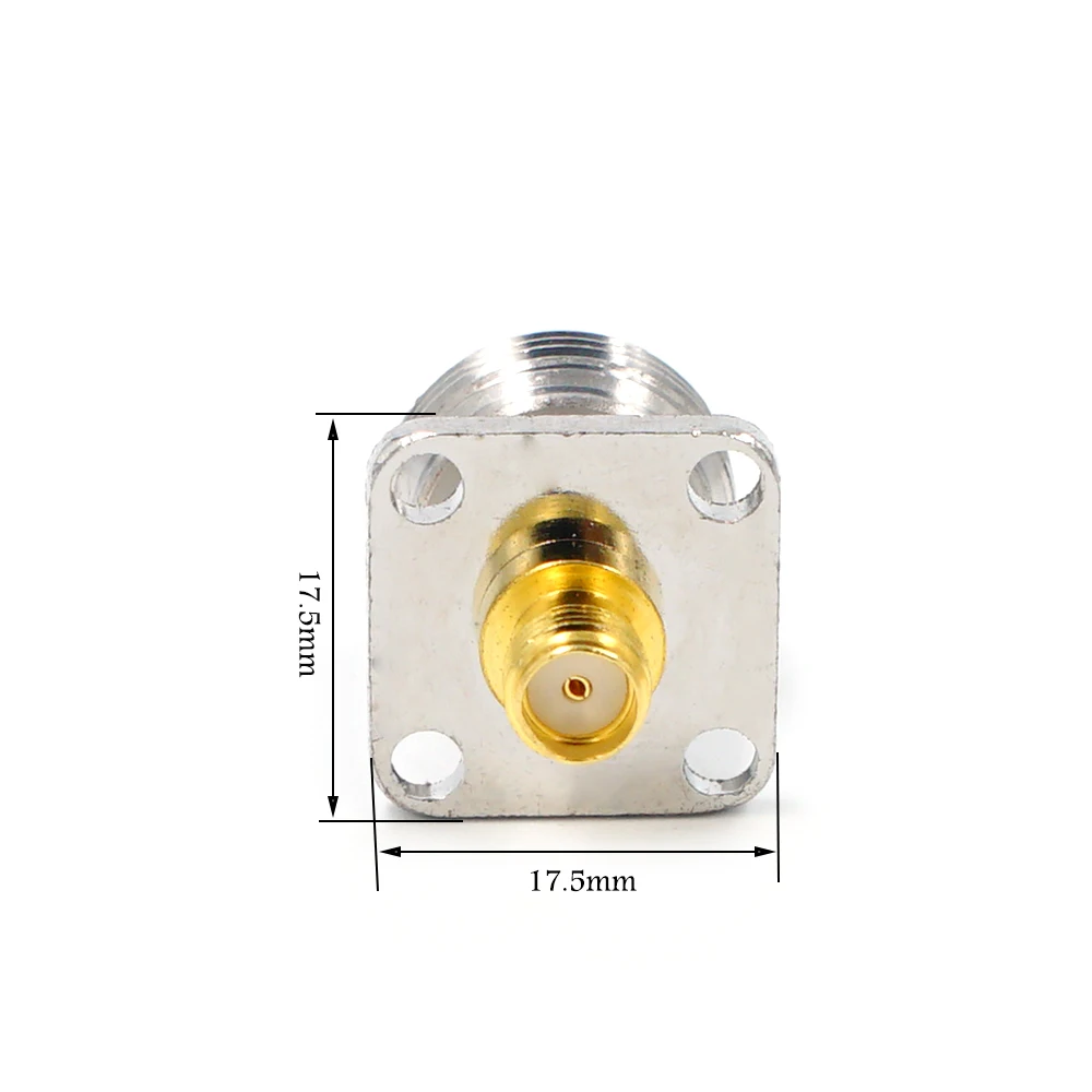 1Pcs N Type Female To SMA Female RF Connector Adapter Test Converter 4 Hole Flange Panel