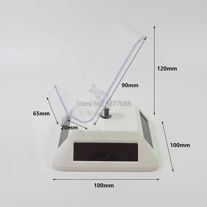 iPhone Solar Display Stand Powered Both by Solar Energy and Battery Rotating Bracket Mobile Phone Store Base Holder