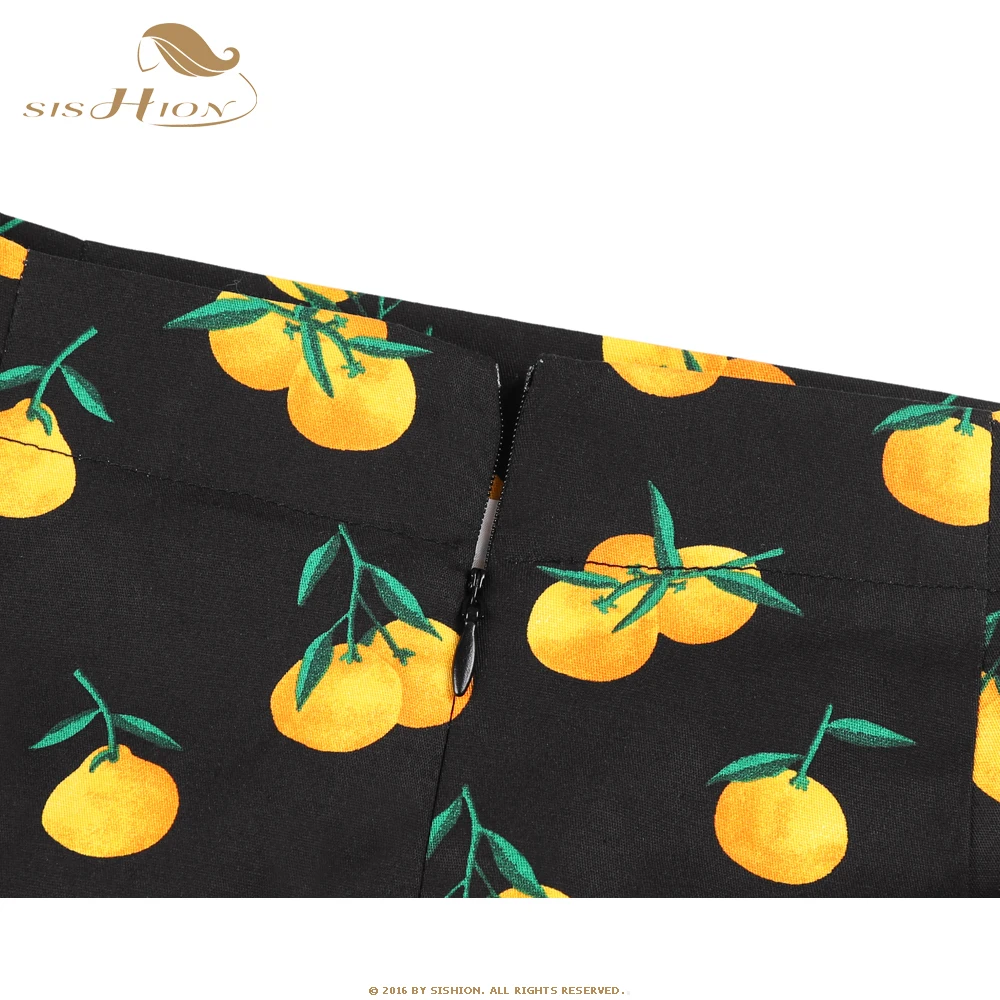 SISHION Dropshipping Floral Toucan Print Mini Rock SS0008 Baumwolle Vintage Schlank Retro Sexy Röcke Frauen Damen Frauen Rock Y2K – Detail 32