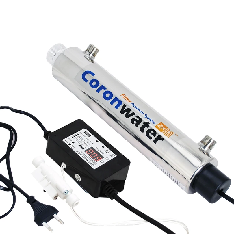 Coronwater 2GPM Ultraviolet Water Filter With Flow Switch For Household Water Purification