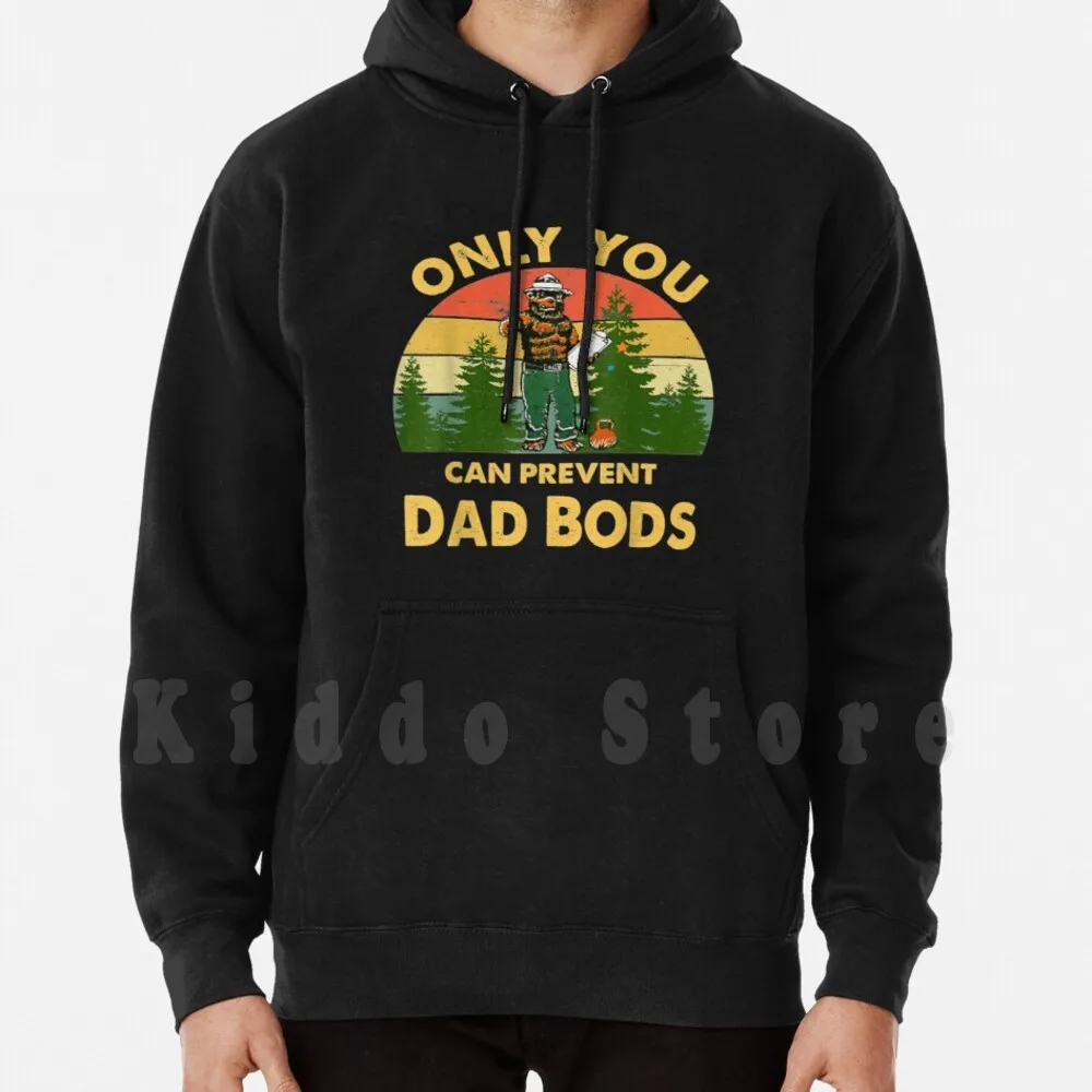 Only You Can Prevent Dad Bods Bear Camping Vintage Funny Hoodies Long Sleeve How Granddaughter Camping Lady