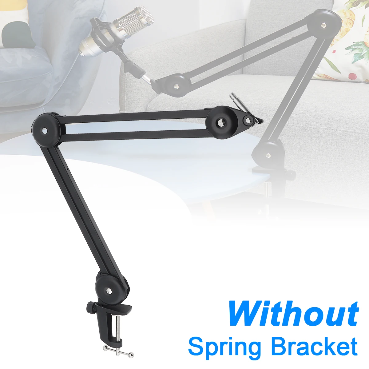 

Microphone Holder Suspension Boom Scissor Arm Stand Tripod Adjustable Holder Table Mounting Clamp for Live Studio Games