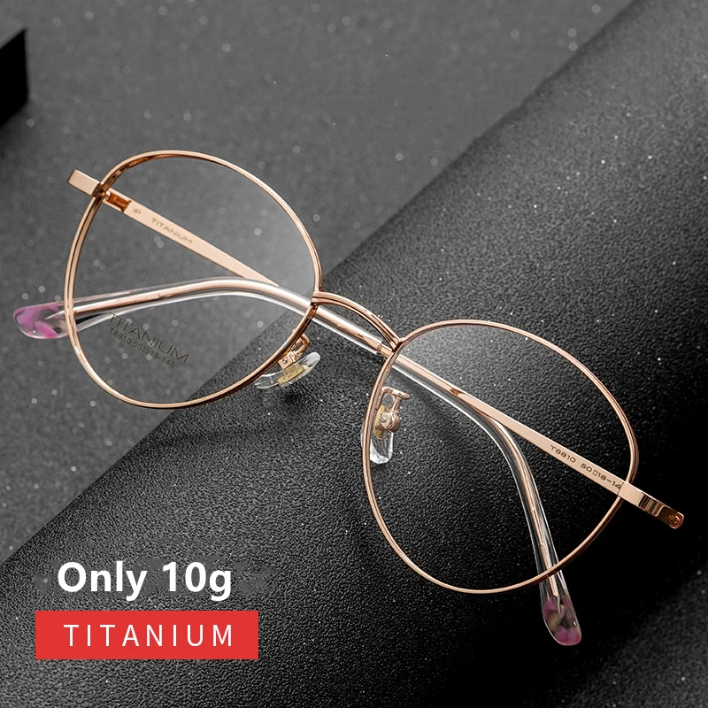 Fashion Women Retro Alloy Spectacle Frame Ultralight Myopia Eyeglasses Frame Wide Edge Optical Prescription Eyeglasses Frame