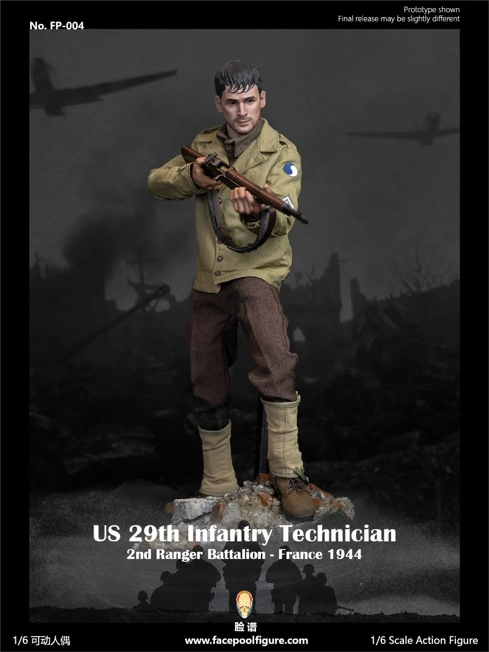 

Facepoolfigure FP004 C 1/6th US29th Infantry Technician 2nd Ranger Battation France 1944 War No Body For Fans Collect