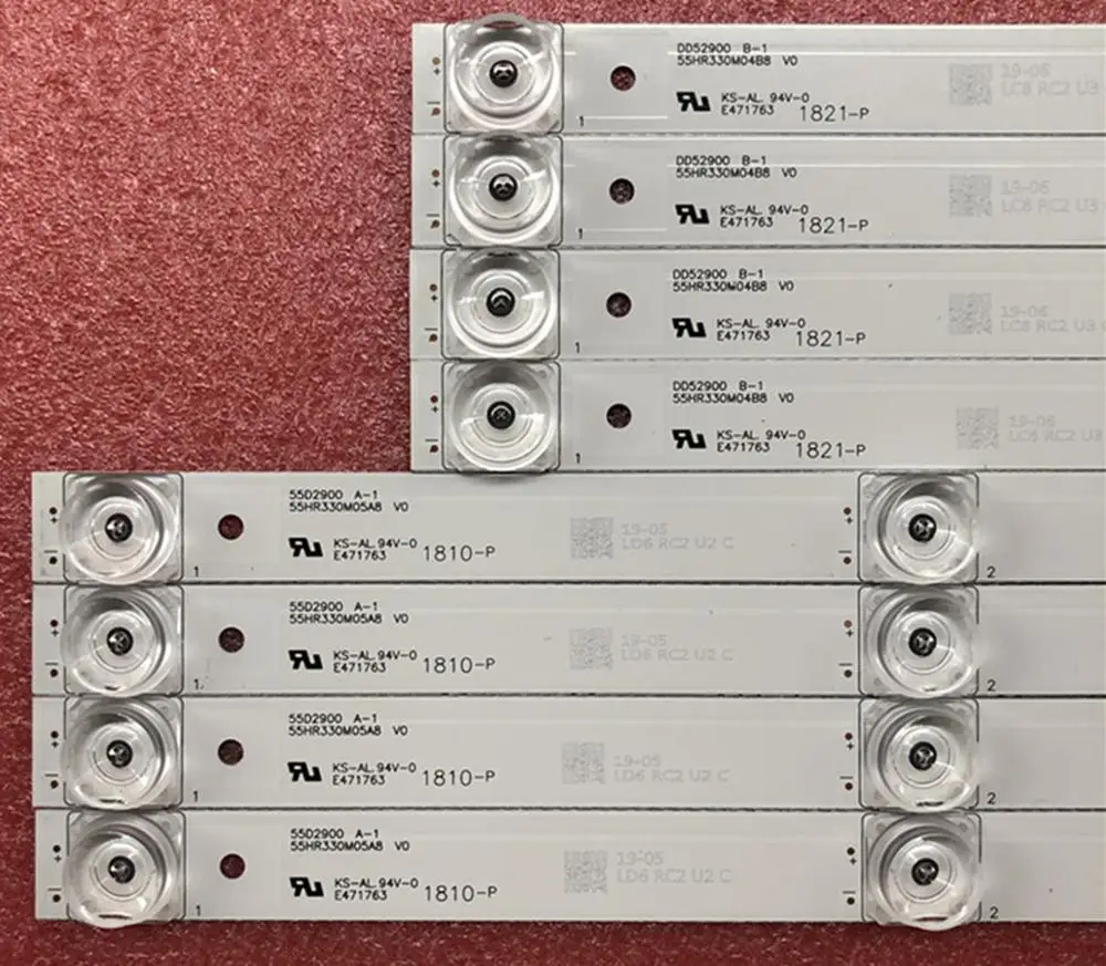 

LED BacklightL strip 4C-LB5505-PF02J 4C-LB5505-PF02J 4C-LB5505/04-HR06/14J For TCL L55P2-UD L55E5800A-UP LVU550ND1L SD9W09