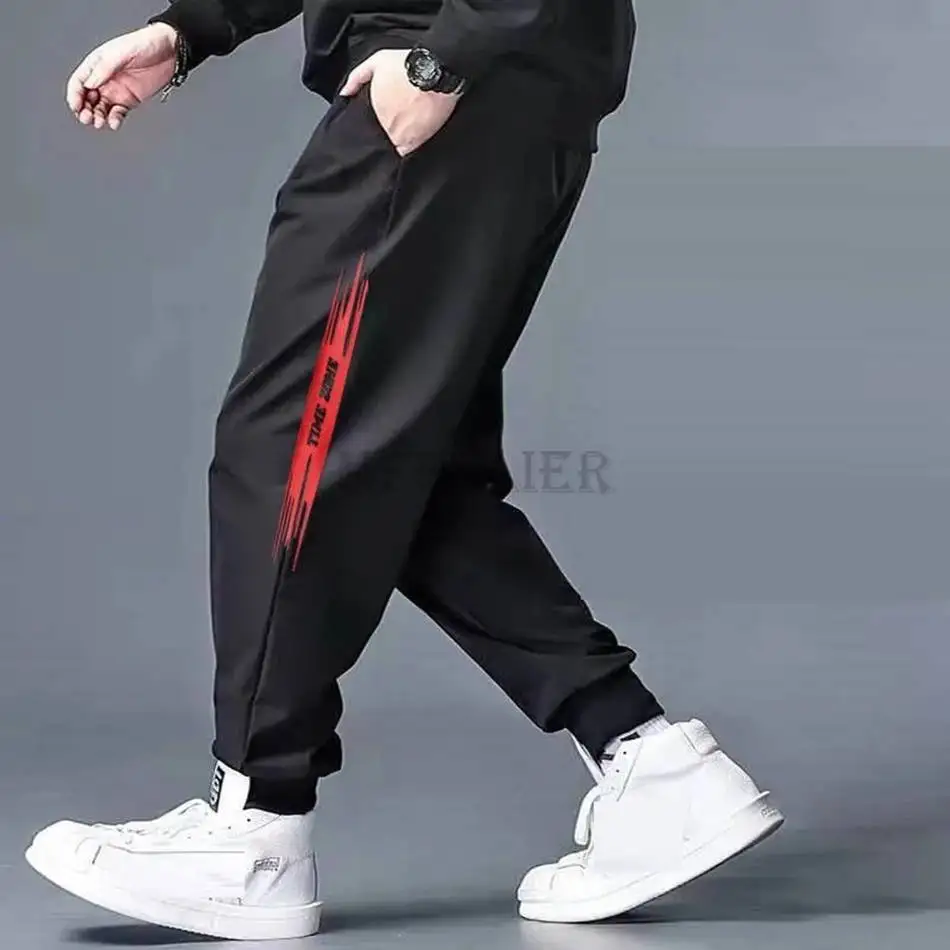 spring autumn summer men sports pants plus size 8XL 9XL 10XL Elasticity Stretch casual letter big sales sweatpants Straight 54