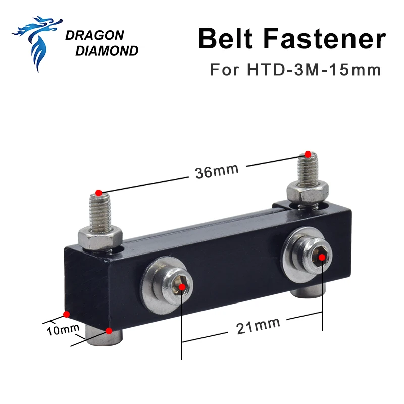 Dragon Diamant Gordelsluiting HTD-3M-15mm Open Riem Timing Transmissie Riem Voor X/Y-As Hardware Tools Machine-Onderdelen