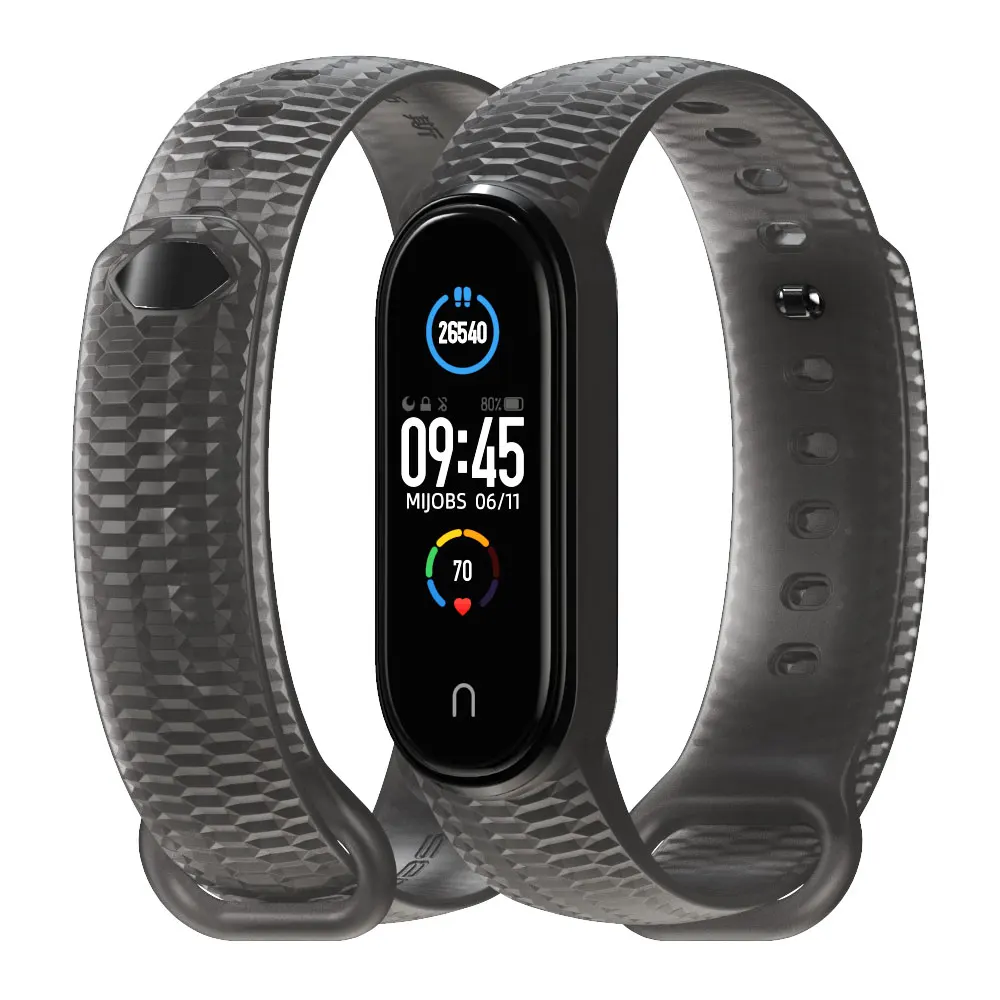 Mi Band 5 6 7 cinturino in Silicone traslucido per Xiaomi Mi Band 6 braccialetti Pulseira Miband 5 6 bracciale Xiomi Opaska sostituzione