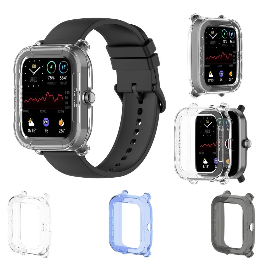 Clear Tpu Soft Cover Voor Xiaomi Huami Amazfit Gts 2 Mini Smart Horloge Beschermhoes Voor Amazfit Bip U U pro Protector Frame