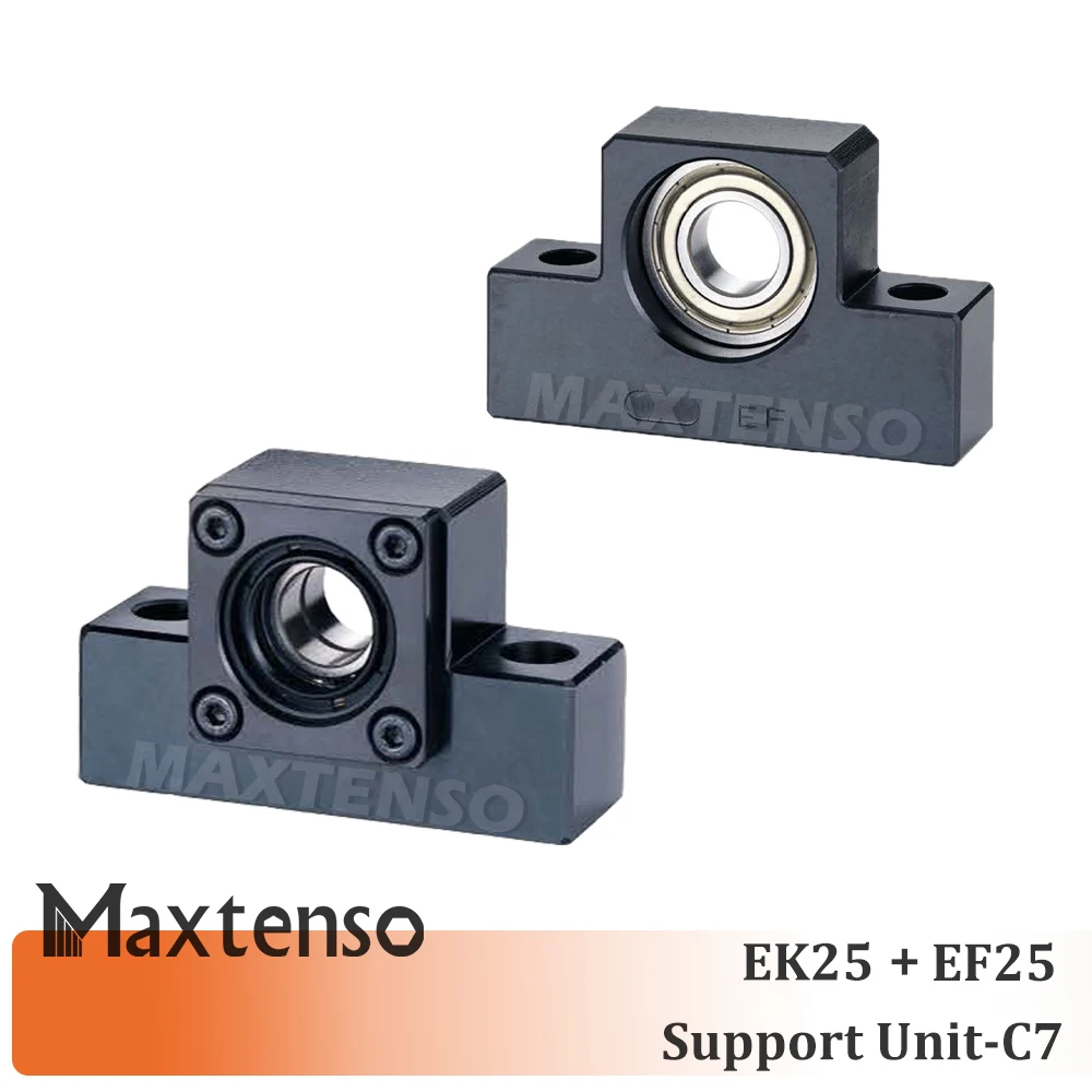 

MAXTENSO Support Unit one Set EKEF Professional EK25 EF25 C7 for ball screw TBI 3205 3210 sfu sfnu srew end machining Premium