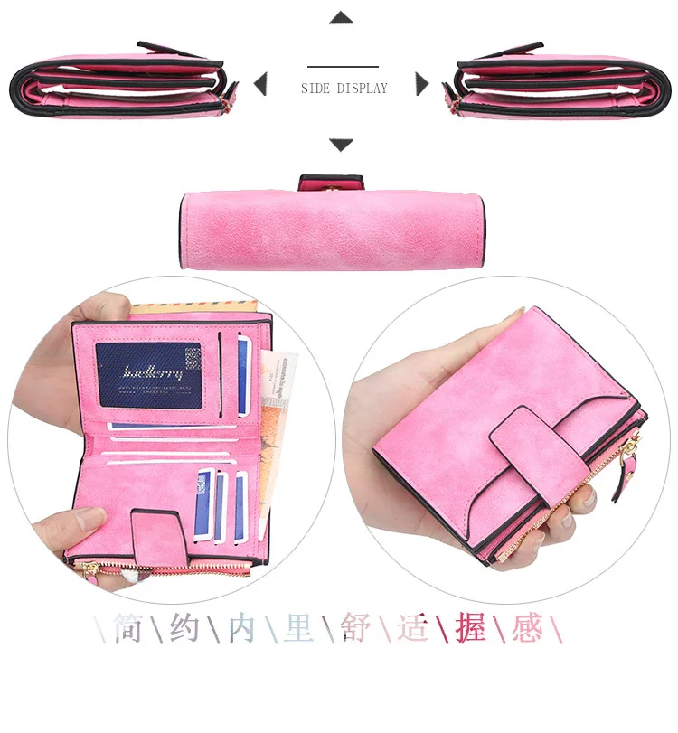 Personalisierte Damen-Geldbörse aus Leder mit Namen, Geburtsblumen-Design, Schlüsselverschluss, schmalem Münzfach und Kartenhaltern – Detail 12