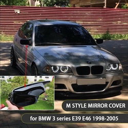 2021 M4 Style Rearview Mirror Covers Side Mirror Caps For BMW E46 E39 Sedan Touring 1998 1999 2000-2005 51168238375 51168238376
