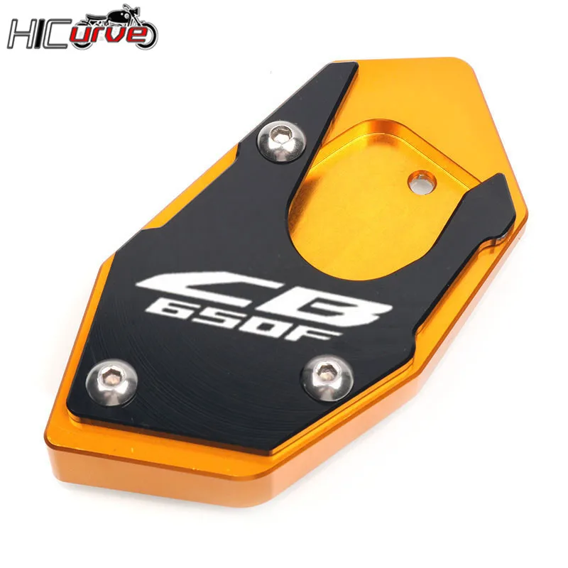 Motorcycle CNC Kickstand Foot Side Stand Extension Pad Support Plate Enlarge Stand Fit For CBR650R CB650R CBR650F CB650F