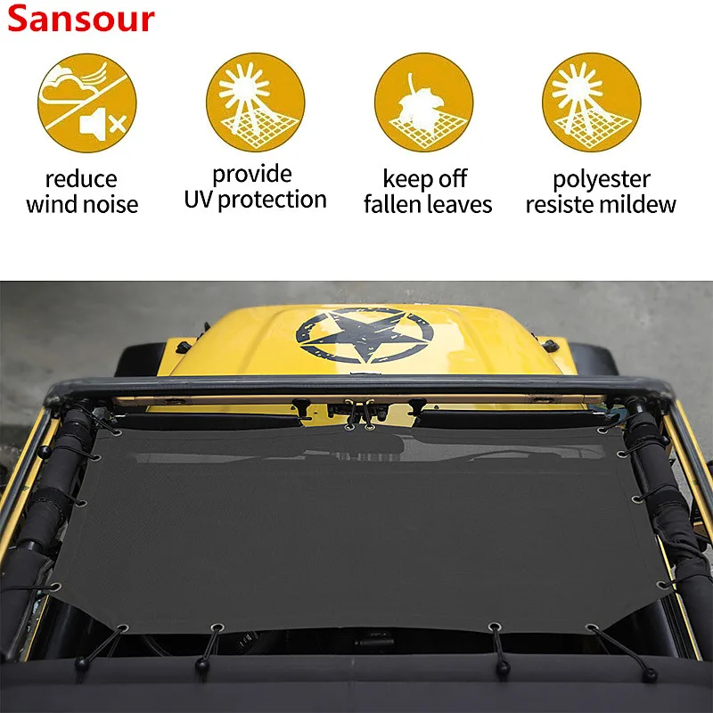 

Автомобильный Топ солнцезащитный козырек для Jeep Wrangler 1997-2006 крыша анти УФ Солнцезащитный козырек защитная сетка для Jeep Wrangler TJ аксессуары