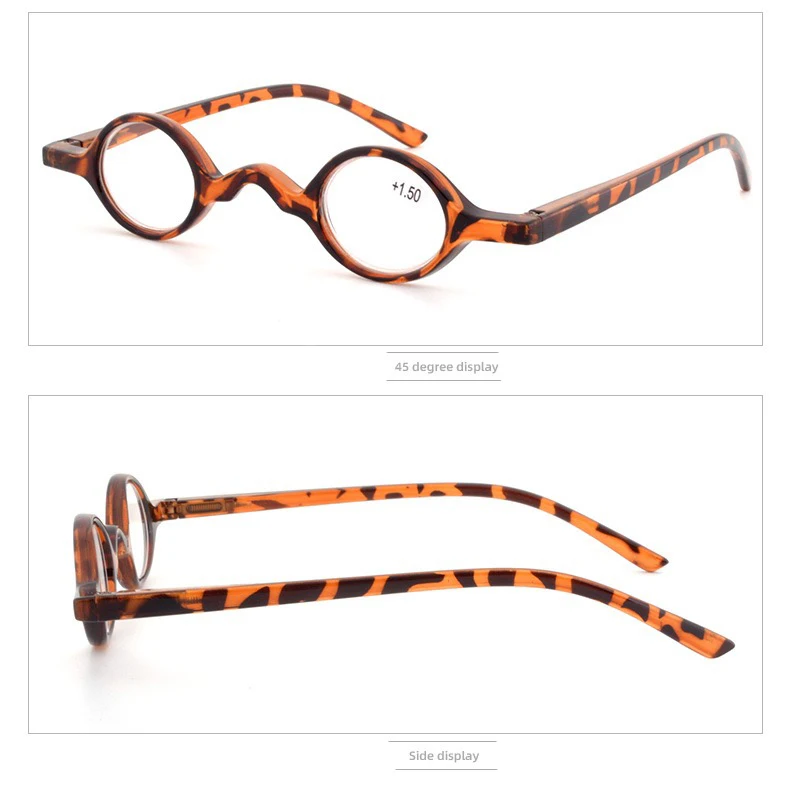 Sighttoo Kleine Rahmen Gläser Lupe Mini Lesebrille Männer Retro Runde Brillen Mit Fall Männlichen Verordnung Gläser + 3,5 – Detail 10
