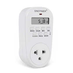 Thailand Plug-in Outlet Digital Timer Plug 7 Days Weekly Programmable Plug Timer Switch Countdown Socket 220V Timers Module Trig