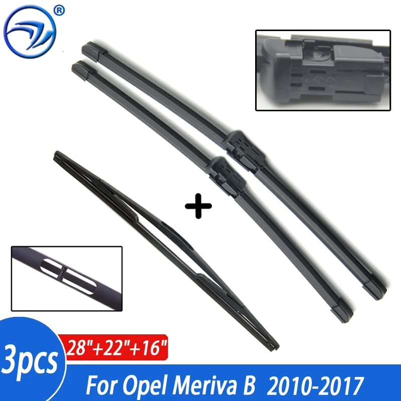 Wiper Front Rear Wiper Blades Set For Opel Meriva B 2010-2017 2016 2015 2014 2013 Windshield Windscreen 28