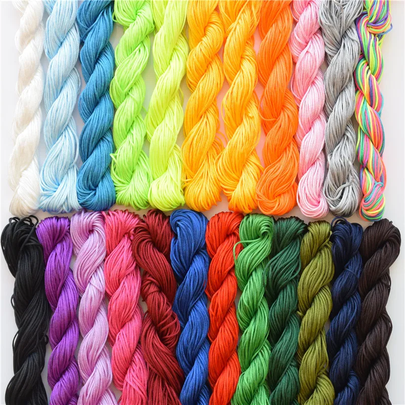 21m/Pcs A Jade Thread 1MM Rope Bracelet Preparation Materials DIY Handmade Jewelry Accessories Tassel Chinese Tie