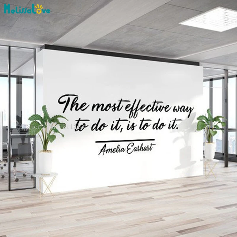 The Most Effective Way To Do It Is To Do It Teamwork Wall Decals Office Study Quote Décor Removable Stickers YT6487