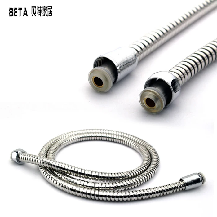 150cm/200cm High Quality Bathroom stainless steel flexible shower hose,Encryption Explosion-proof Hose Spring Pull Tube pipe