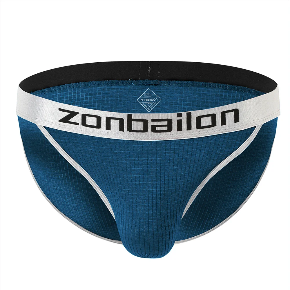 ZONBAILON Brand Mens Briefs with Bulge Pouch Sexy Bikini Men\'s Underwear U Convex Design Breathbale Shorts Size M-2XL