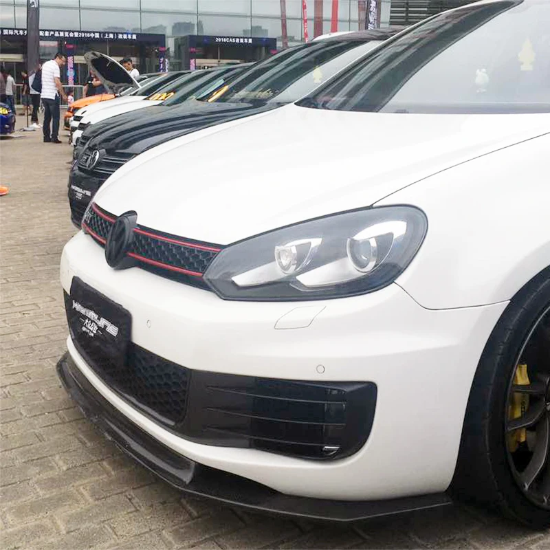 Противотуманные фары для VW Volkswagen Golf 6 MK6 VI GTI R R20 ABS, затеняющие передние противотуманные фары автомобиля, колпачки для бровей, глаз,