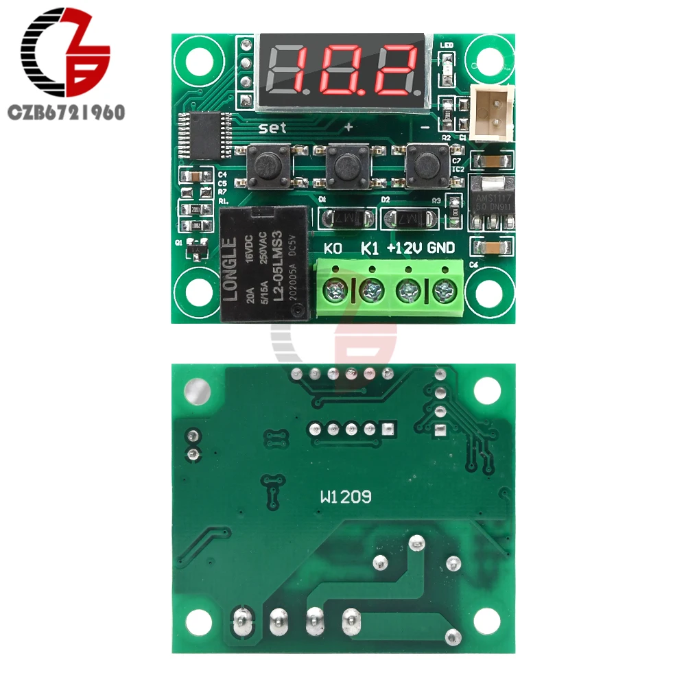 DC 5V W1209 Red LED Digital Thermostat Temperature Controller Regulator Thermometer Fermenter Greenhouse Thermoregulator