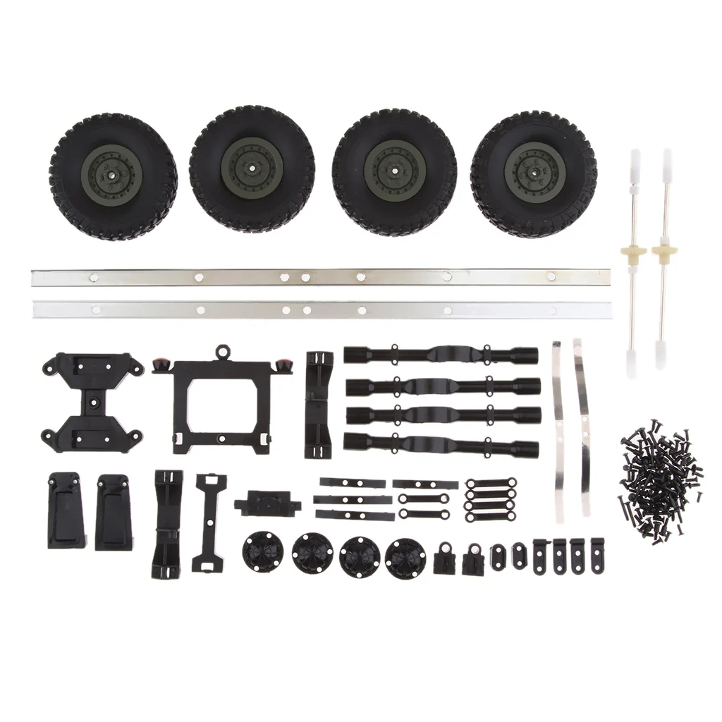 RC Auto Rimorchio Telaio Kit di Montaggio per WPL 1/16 6WD Militare Camion Parti Del Corpo