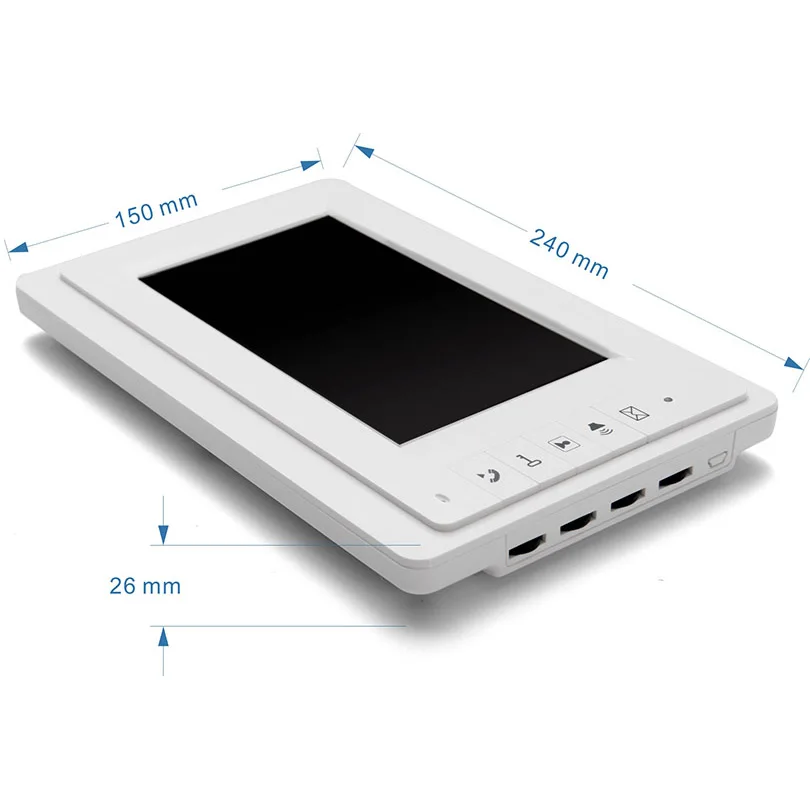 Sistema de portero automático con pantalla a Color de 7 ", cerradura eléctrica, controlador de fuente de alimentación, salida de puerta y 5 llaves de identificación