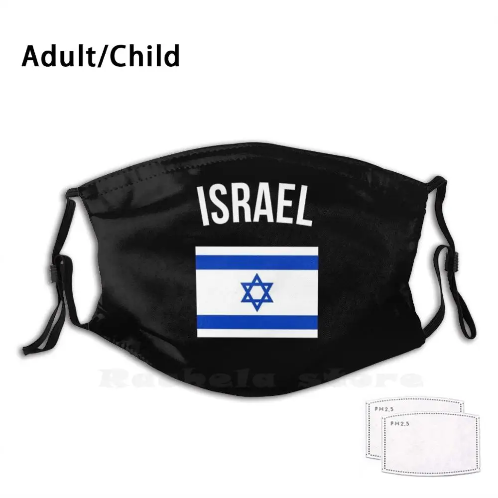 Cetakan Bendera Israel Filter Yang Dapat Dicuci Masker Mulut Anti Debu Bendera Israel Israel Bendera Israel Negara Jantung Cinta Olahraga Rumah