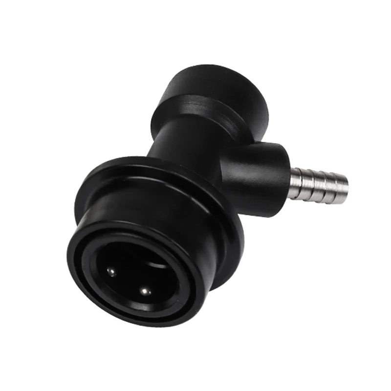 Liquid Ball Lock Keg Disconnect,1/4\'\' Barb Beer Keg Quick Connectors with Stainless Steel Hose Clamp ,Homebrew Tap Dispenser