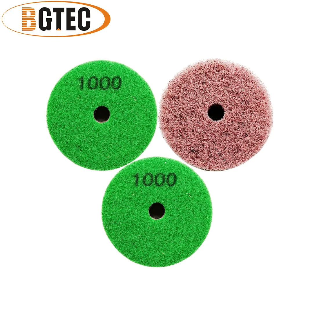 BGTEC 3pcs/Set 80mm Sponge Diamond Polishing Pads Dia 3 inch Sanding Disc For Softer Stones Marble Sandstone