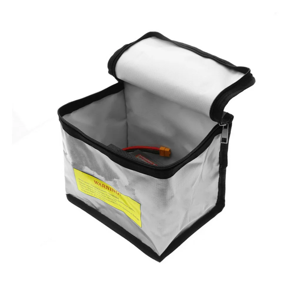 Portable Explosion-proof Lithium Battery Smooth double zipper Fireproof Battery Storage Bag for 2S 3S 4S 6S Lithium Battery