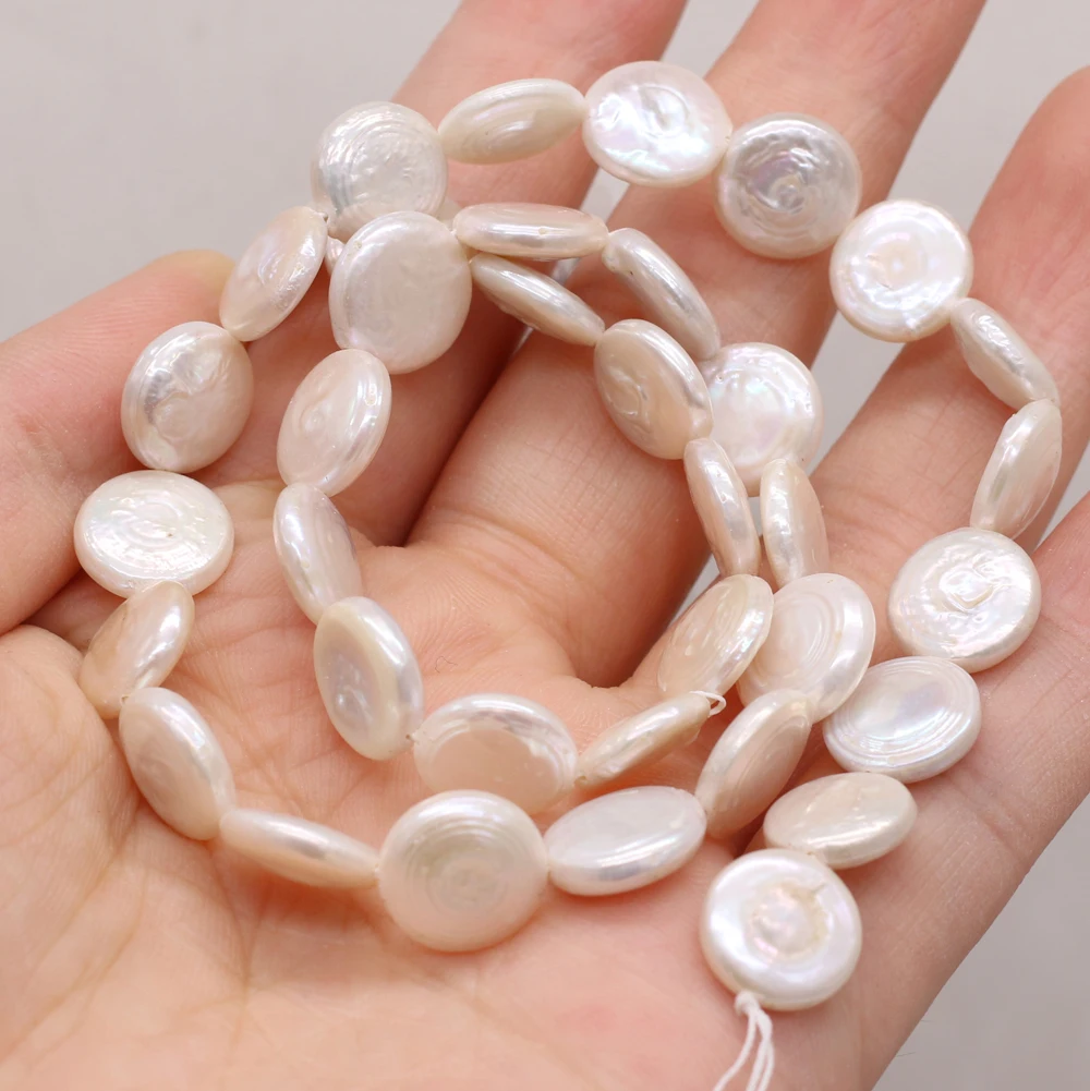Hot Selling Natural Freshwater Pearl Beaded Irregular White Buttons DIY for Making Jewelry Accessories 11-12mm