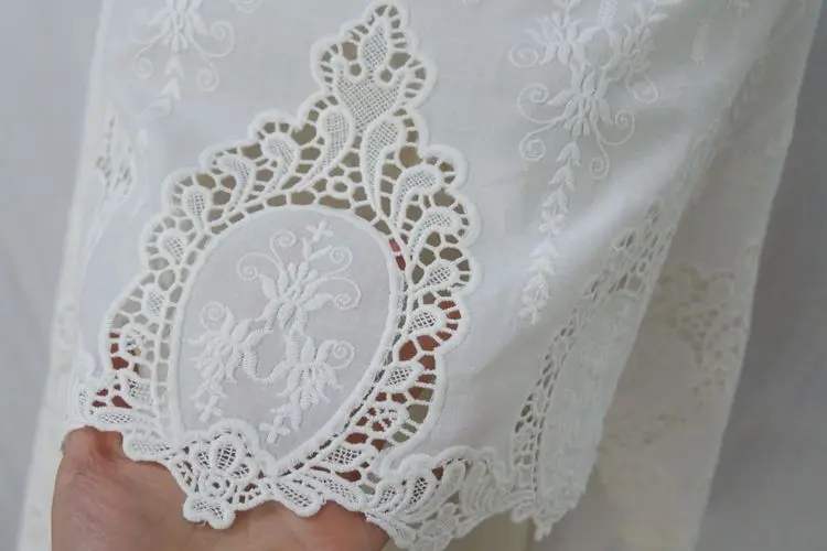 Wide high-grade cotton embroidery flowers lace vintage lace clothing shawl stitching skirt curtain accessories