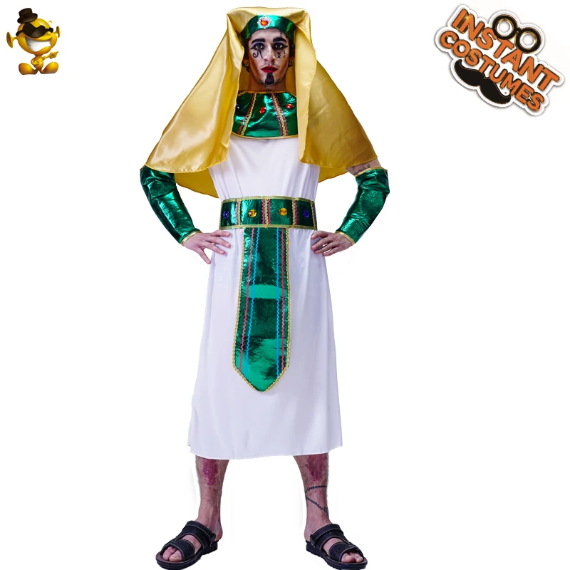 

Mens Cosplay Egyptian King Costume Halloween Party Fancy Dress Deluxe Ancient Egypt Pharaoh Costumes For Adult Dress Up Suits