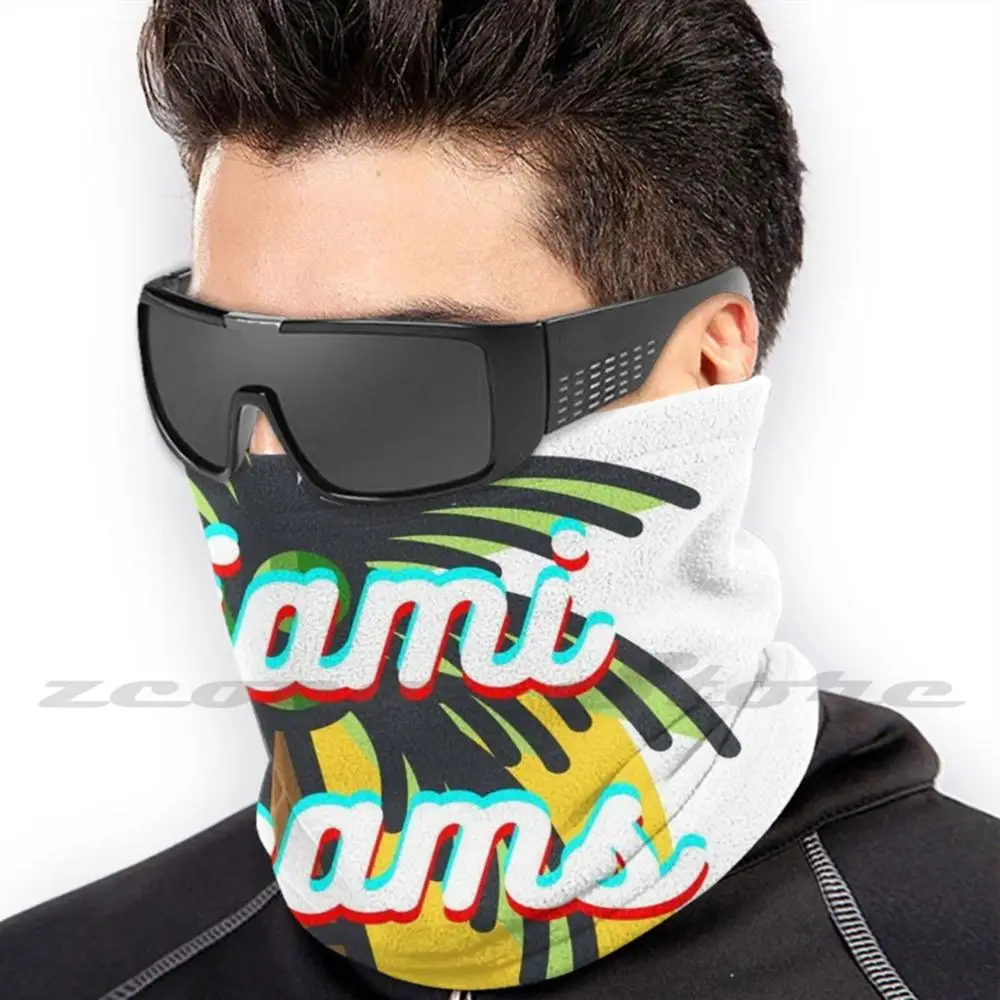 Dreaming Of Miami Mask Cloth Reusable Print Filter Washable 80S Vintage 80 S 1980S Cool Classic 70 S 90S 1990S 70S 90 S Arcade