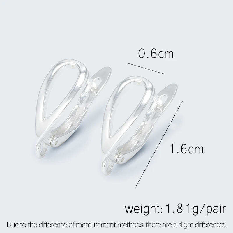 Sliver Color Earwirel Classic Earring Hooks Findings For DIY Women Wedding Crystal Jewelry Making  Clasps Accessories