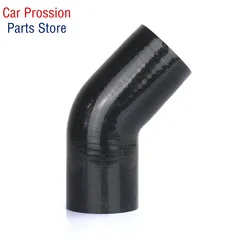 Silicone Borracha Cotovelo Mangueira, Tubo de Curvatura para Turbo Conexão Entrada de Ar Frio, 45 Graus, 38 51 57 63 70 76 83 89 102mm