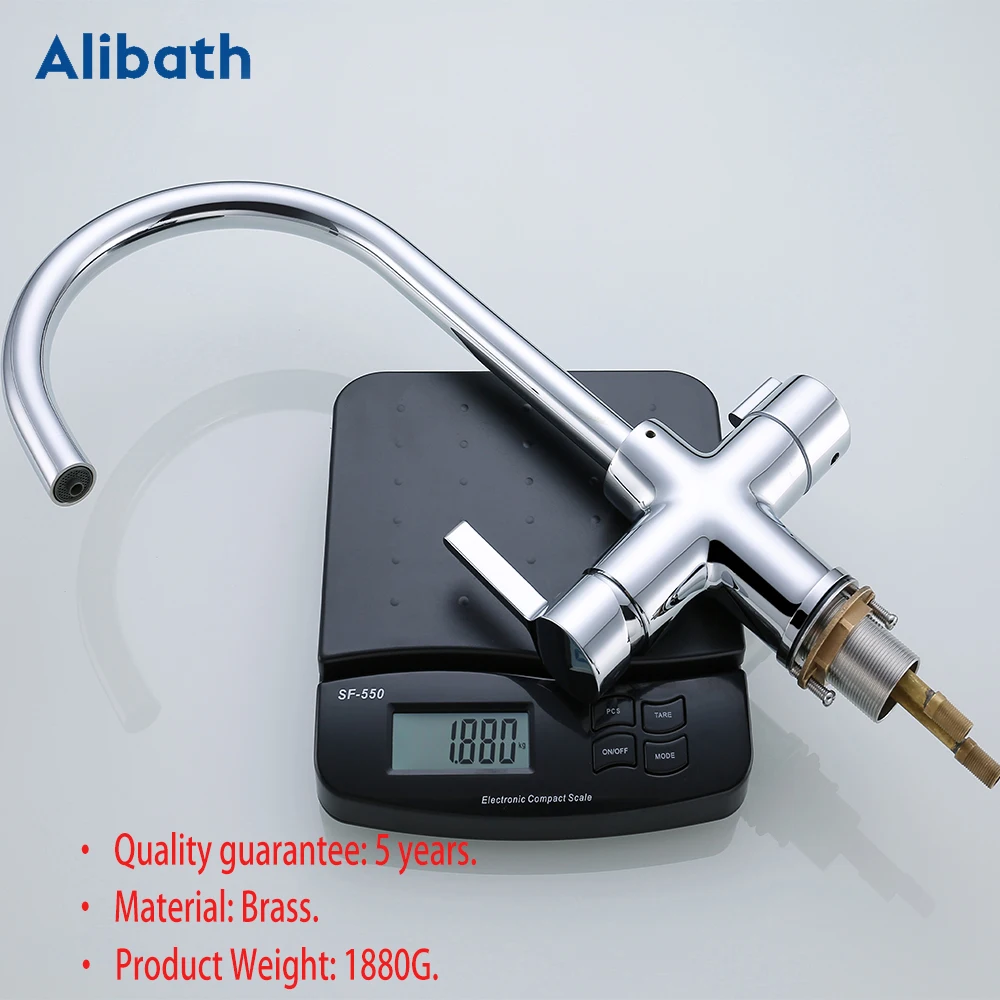 Kitchen Faucets Deck Mounted Mixer Tap 360 Degree Rotation with Water Purification Mixer Tap Crane For Kitchen