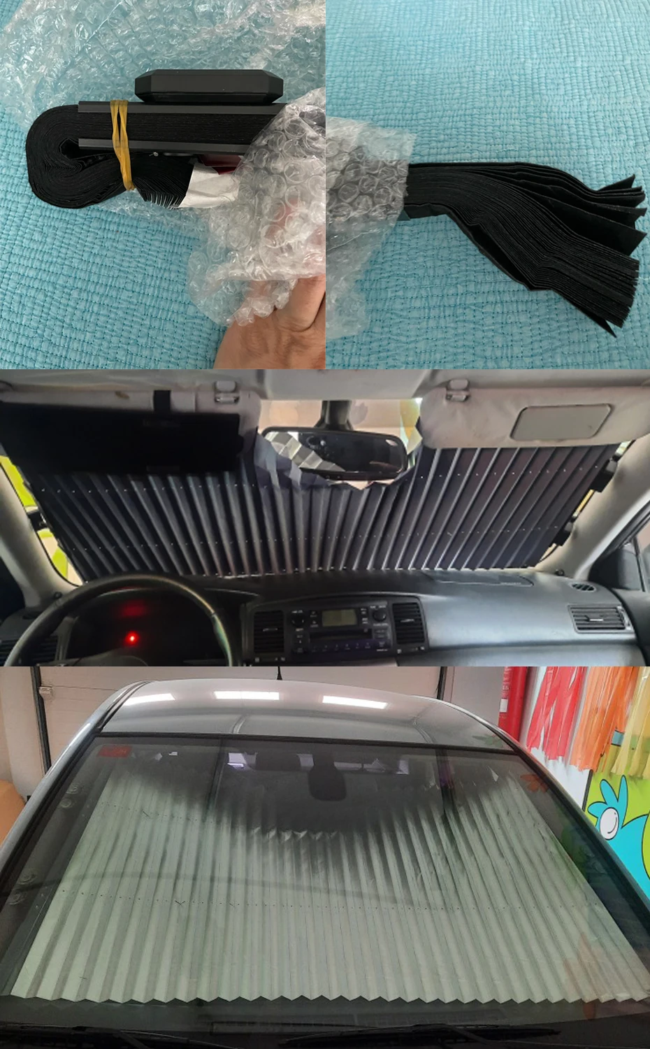 BLALION Auto Windschutzscheibe Sonnenschutz Vorhang Einziehbares Set Vorne Hinten Fenster Sonnenschutz Schutz UV Reflektierende Auto Sonnenblende Abdeckung – Detail 1