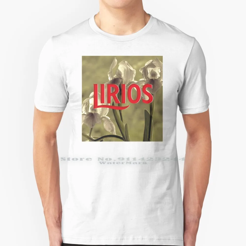 Lirios ( Lillies ) 100% Cotton T Shirt Lirios Larios Flowers Floral Ginebra Lillies Lilium Flores Graphic Design Dise?o Grafico