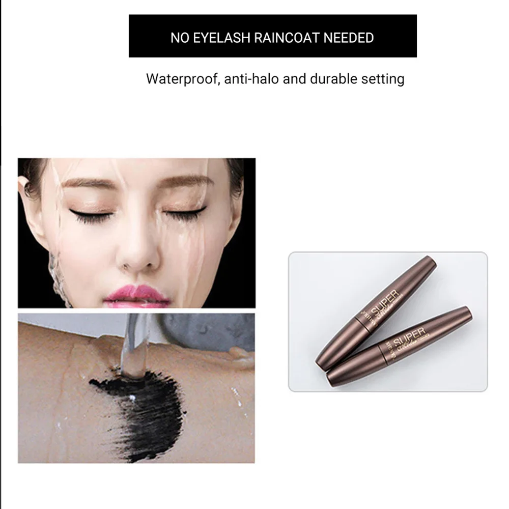 Grensoverschrijdende Hot Selling Yan Qi Na Zwarte Mascara Silicagel Borstel Verlengd Dichtbevolkte Curling Wimper Waterdicht 8829