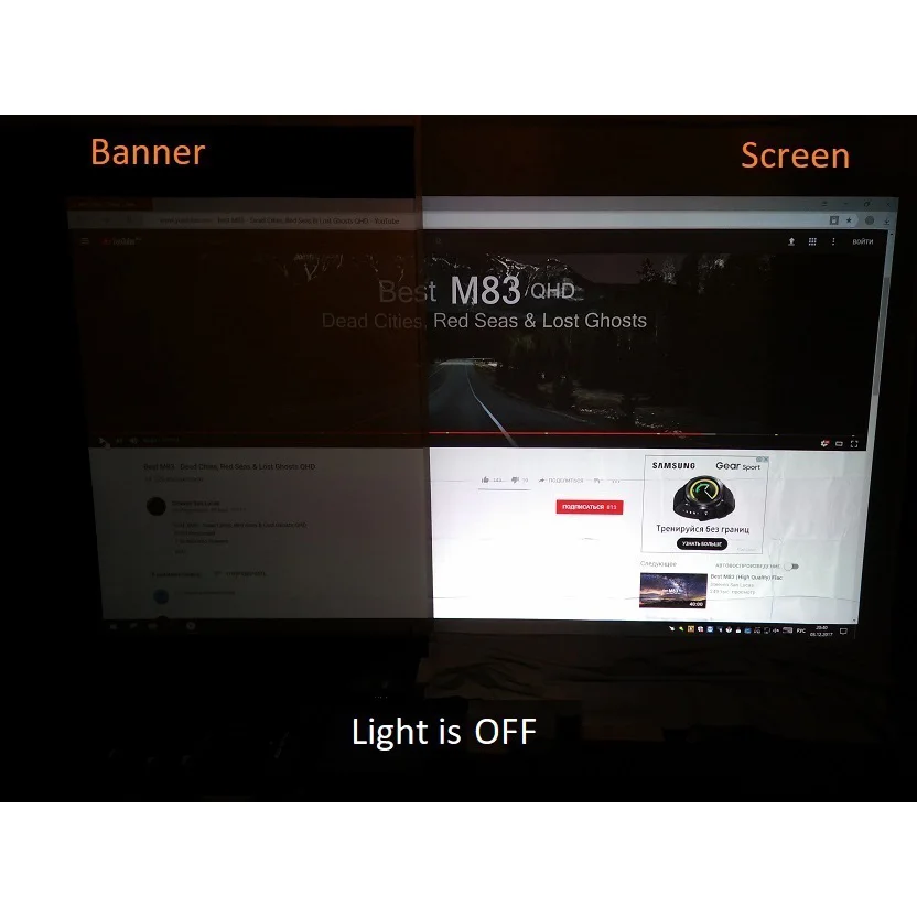 beamer leinwand Salange Projektor Bildschirm 16:9 Metall Anti Licht Vorhang Reflektierende Stoff Tuch Für YG300 XGIMI H2 HALO Mogo Xiaomi DLP Projektor – Detail 4